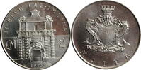 2 pounds Malta 2 pounds 1973, UNC, Mdina Gate -