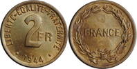 2 francs France 2 francs 1944, UNC, Fourth Republic (1944 - 1959) -
