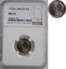 50 lepta Greece 50 lepta 1926 B, NGC MS65, Second Hellenic Republic (1924 - 1935) -