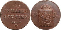 1 skilling Norway 1 skilling 1820, AU, King Charles XIV John (1818 - 1844) -