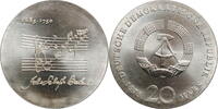 20 mark Germany - GDR 20 mark 1975, BU, 225th Anniv. - Death of Johann Sebastian Bach -