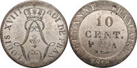 10 centimes French Guiana 10 centimes 1818 A, UNC, French colony (1780 - 1846) -