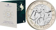 2 pounds Great Britain 2 pounds 2021, BU, 75th Anniv. - Death of Herbert George Wells -