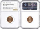 2 pfennig Mecklenburg-Schwerin 2 pfennig 1872 B, NGC MS64 RB, Franz II (1842 - 1883) Top -