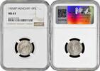 10 filler Hungary 10 filler 1926 BP, NGC MS63, Regency (Pengő) (1926 - 1945) Pop 2/1 -