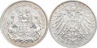 2 mark Hamburg 2 mark 1914 J, UNC, Free City (1871 - 1918) silver coin -