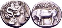 Ancient Greek (plated?) nomos or didrachm Lucania, Thourioi -