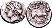 Ancient Greek didrachm or nomos Campania, Neapolis -