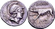 Roman Republican denarius 77 BC. P. Satrienus Vorzüglich 875,00 EUR  + 12,50 EUR frais d'envoi