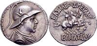 Ancient Greek tetradrachm Baktria, Eukratides -