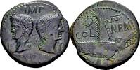 Roman Provincial dupondius 10-14 AD. Augustus, with Agrippa Gutes Sehr S... 1850,00 EUR envoi gratuit