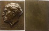 Schweiz - Genf Einseitige Bronzeplakette 1913 v. J. Vibert, a.d. 75. Geburtstag des Neurologen Jules Prevost, 1838 - 1927 Selten, SUP, min. Kr., sehr hohes Relief!