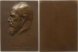 Österreich, 1. Republik Einseitige Bronzeplakette 1927 v. Tautenhayn, a.d. 70. Geburtstag des Chirurgen Alexander Fraenkel, 1857 - 1941 Selten, SUP, mattiert, kl. Kr.