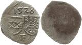 RDR, Haus Habsburg, Herzogtum Krain Einseitiger Pfennig 1528 Ferdinand I., 1521 - 1564, Österreichischer und Krainer Schild, darunter F Selten, TTB