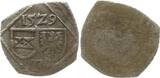 RDR, Haus Habsburg, Herzogtum Krain Einseitiger Pfennig 1529 Ferdinand I., 1521 - 1564, Österreichischer und Krainer Schild, darunter F Äußerst selten, TTB