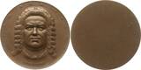 Österreich, 1. Republik Einseitige Bronzemedaille o.J. von Arnold Hartig auf Johann Sebastian Bach, 1685 - 1750 SPL, mattiert