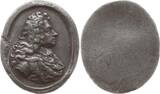 Großbritannien Kleine einseitige hochovale Bleigussmedaille o.J. (1714 - 1727) George I., 1714 - 1727, Brb. n. r. , unbestimmtes Exemplar TTB, kl. SF
