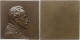 Österreich, Kaiserreich, Stadt Wien Einseitige Bronzeplakette 1908 v. Bachmann, a.d. 70. Geb. des Dirigenten Eduard Kremser, 1838 - 1914 SPL, min. RF