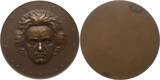 Österreich, 1. Republik Große einseitige Bronzemedaille o.J. (1927) von Arnold Hartig, a.d. 100. Todestag von Ludwig van Beethoven, 1770 - 1827 SPL, mattiert, winz. Kr.