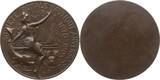 Belgien, Königreich, Antwerpen Einseitige Bronzemedaille 1903 Leopold II., 1865 - 1909, v. Carl Nys, 25 Jahre Société Royale Nautique Selten, SUP, mattiert