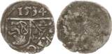 Öttingen, Grafschaft Einseitiger Pfennig 1534 Karl Wolfgang und Ludwig XV., 1529 - 1546 TTB mit feiner Patina, kl. SF am Rand