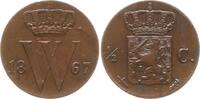 Niederlande, Königreich 1/2 Cent Willem III., 1849 - 1890 -