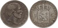 Niederlande, Königreich 1 Gulden Willem III., 1849 - 1890 -