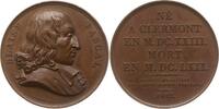 Frankreich, Königreich Bronzemedaille v. Dubois, a.d. Mathematiker u. Physiker, Blaise Pascal, 1623-1662, Suite Durand -