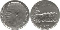 Italien, Königreich 50 Centesimi Vittorio Emanuele, III., glatter Rand, Kehrprägung, Achse um 15° verschoben -