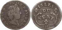 Französische Kolonien - Isles du Vent 12 Sols d'Argent Louis XV., 1715 - 1774, La Rochelle, Prägung für die Keinen Antillen (Karibik) -