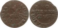 Russland 1 Kopeke Peter I., 1682 - 1725, Moskau, Kadashevsky Münzhof -