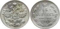 Russland Nikolaus II., 1894 - 1917 15 Kopeken 1915 BC Fast Stempelglanz