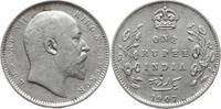 Indien 1 Rupie Edward VII., 1901 - 1910, Calcutta -