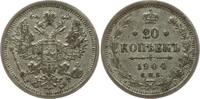 Russland Nikolaus II., 1894 - 1917, St. Petersburg 20 Kopeken 1904 SPB - AR Sehr schön - vorzüglich mit feiner Patina