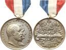 Großbritannien Versilberte Bronzemedaille Edward VII., 1901-1910, v. Pope, Coronation Medal, Dieu et mon droit -