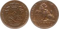 Belgien, Königreich 1 Centime Leopold II., 1865 - 1909, frz. -