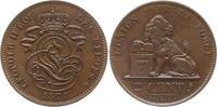 Belgien, Königreich 2 Centimes Leopold II., 1865 - 1909, ohne Punkt hinter BRAEMT F -
