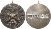 Celle, Stadt, OT Wietzenbruch Tragbare Bronzemedaille Schützenmedaille mit zwei plastisch aufgesetzten gekreuzten Jagdgewehren -