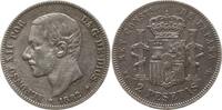Spanien, Königreich 2 Pesetas Alfonso XII., 1874 - 1885, Madrid -