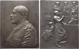 Frankreich, Stadt Paris Große versilberte Bronzeplakette v. Prudhomme, auf Professor Paul Bar, gewidmet von der Clinique Tarnier -