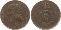 Brasilien 20 Reis Pedro II., 1831 - 1889 -