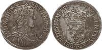 Frankreich, Königreich 1/2 Ecu à la mèche longue Louis XIV., 1643 - 1715, Bourges -