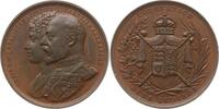 Großbritannien Bronzemedaille Edward VII., 1901-1910, v. J. Carter, Coronation Medal, Edward und Alexandra -