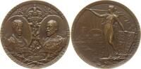 Großbritannien Bronzemedaille Edward VII., 1901-1910, v. Mappin Bros., Coronation Medal, Britannia mit Fanfare -