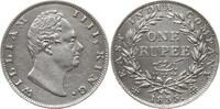 Indien, East India Company 1 Rupie William IV., 1830 - 1837, Calcutta, erhabenes F am Halsabschnitt -