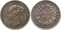 Indien, East India Company 1/4 Rupie Victoria, 1837 - 1901, Type I, Calcutta -