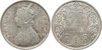 Indien 1/2 Rupie Victoria, 1837 - 1901, Bombay, incuse and inverted B -