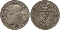 Spanien, Königreich 1 Real Isabel II., 1833 - 1868, Barcelona -