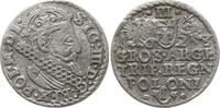 Polen, Königreich 3 Groschen (Dreigröscher, Trojak) Sigismund III., 1587 - 1632, Krakau -