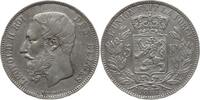 Belgien, Königreich 5 Francs Leopold II., 1865 - 1909 -